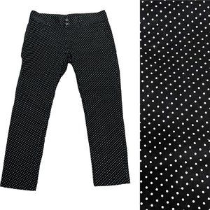 SAMUEL & KEVIN Pants Size XL Polka Dot Cotton Some Stretch So Cute